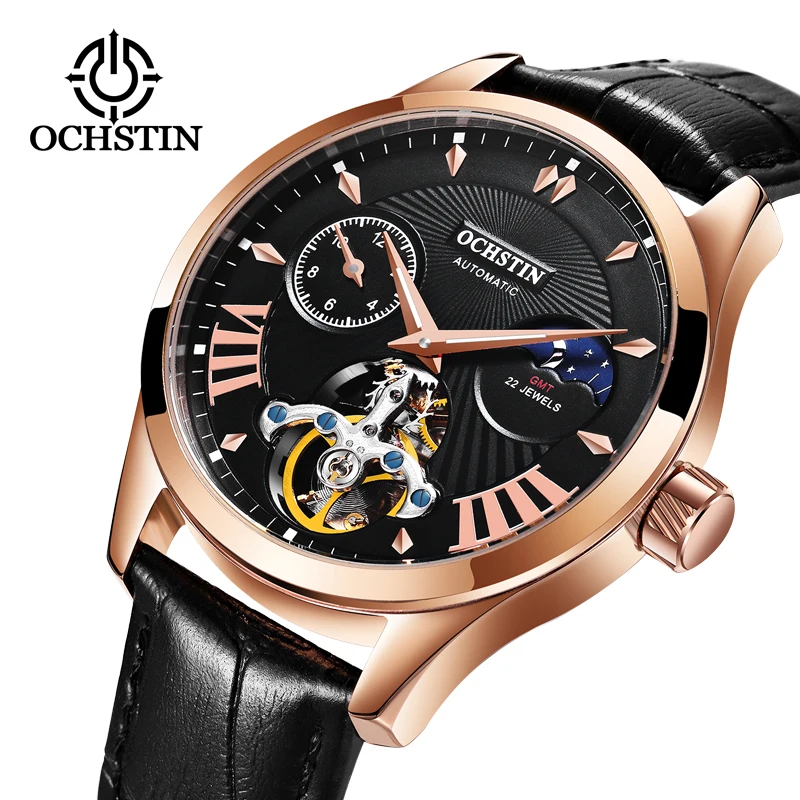 Tourbillon Топ люксовый бренд модные спортивные механические часы из нержавеющей