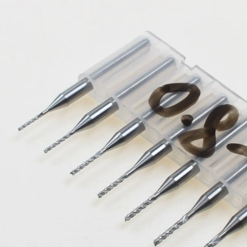 

10pcs 0.8-1.8mm PCB Carbide End Mill Engraving Bits Cutting Edge