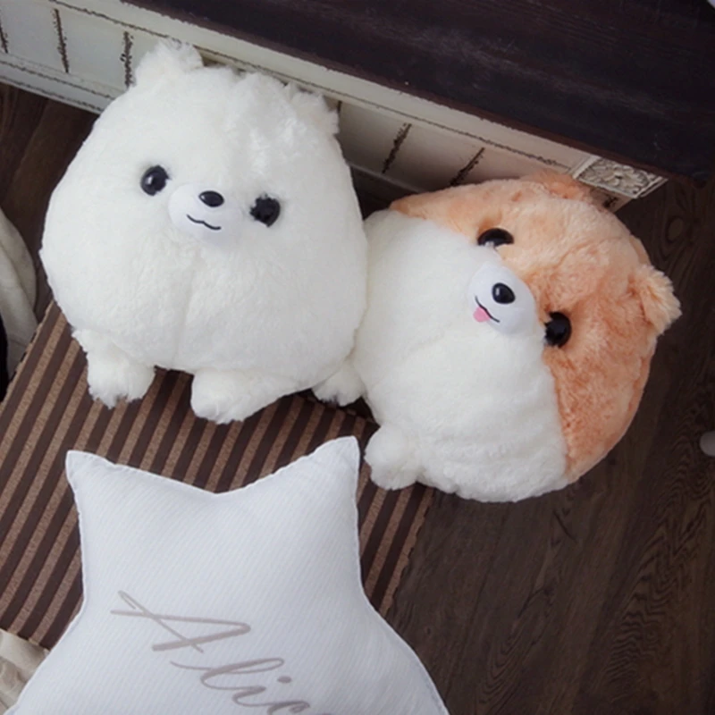 Оптовая продажа Померанская плюшевая игрушка мультяшная собака кукла мяч