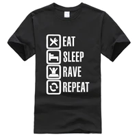 eat sleep rave repeat letter 2022 summer t shirts for women fashion casual kpop brand clothing streetwear fitness jersey t shirt