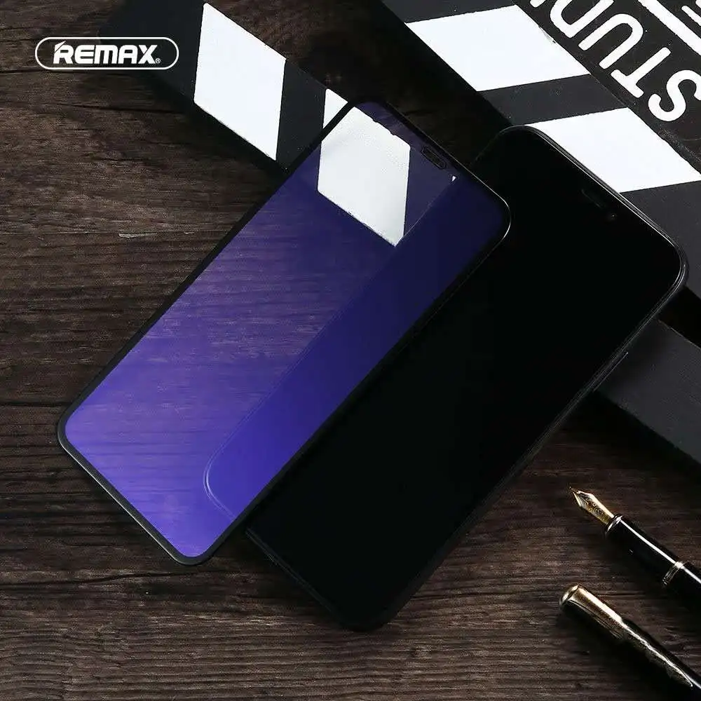 Закаленное стекло REMAX 9D для защиты экрана от синего света iPhone X XS XR XSMA защита 9H