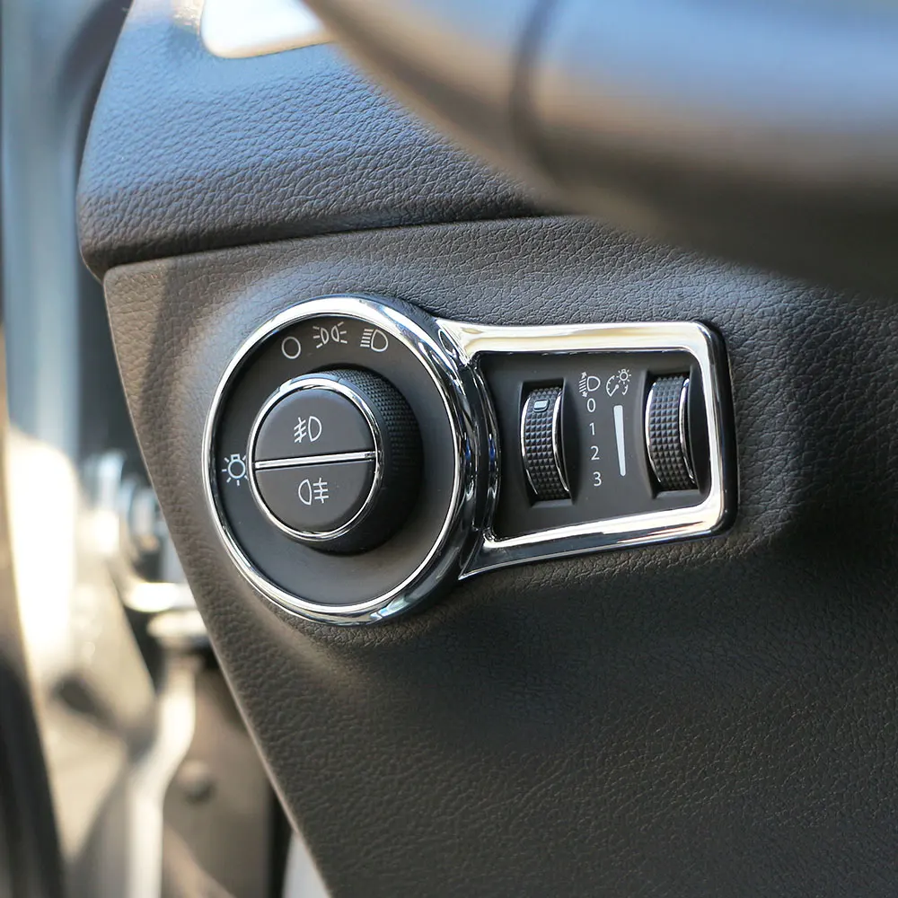 

Color My Life Headlight Lamp Button Switch Decorative Trim Frame Ring Sticker for Jeep Compass 2017 2018 Interior Accessories