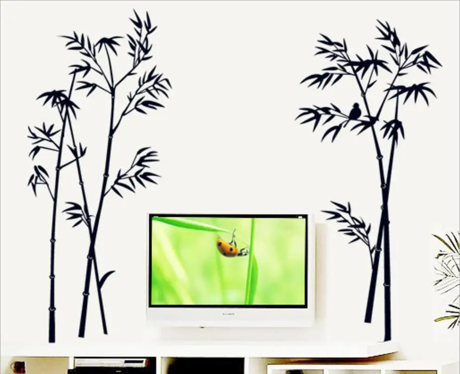 The new black bamboo sitting room bedroom home decoration wall stickers in the to stick on | Дом и сад