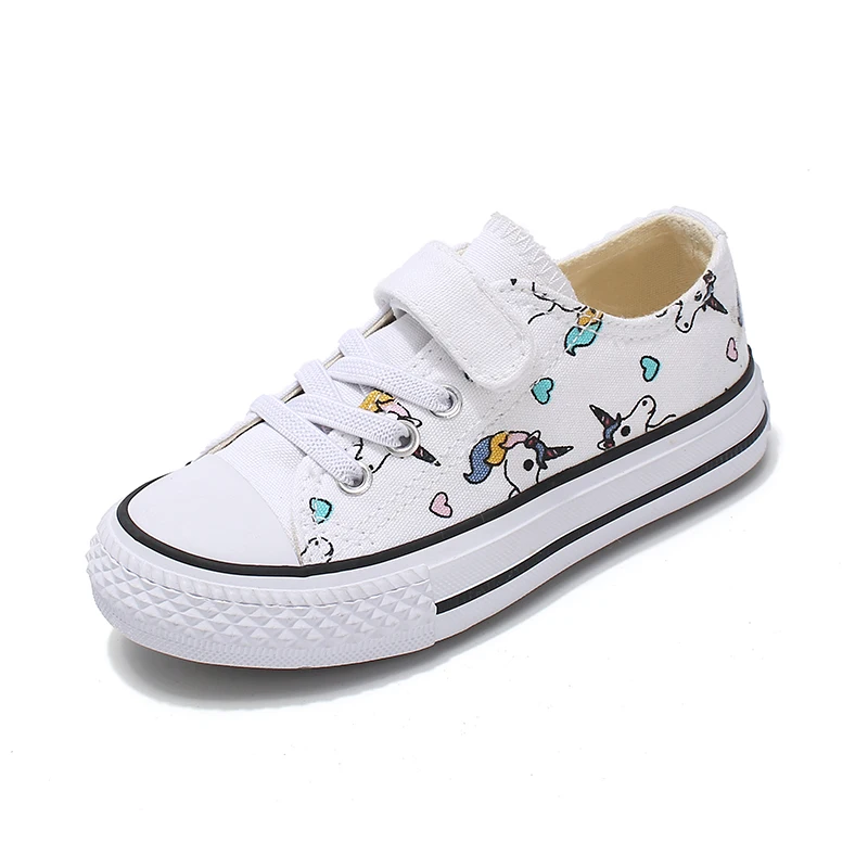 

Unicorn Shoes Children Sneakers Print Rainbow Boy Shoes 2019 Autumn Cute Canvas Shoes Kids Girls Casual Sneakers Teenage Shoes
