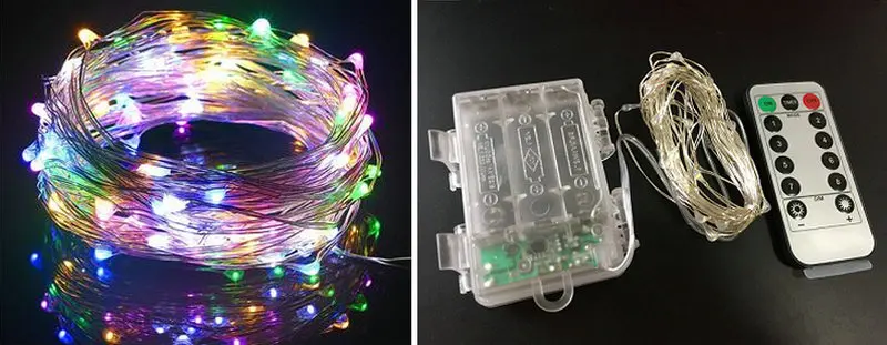 Сказочная светодиодная гирлянсветильник с питанием от батарейки микро-лампа