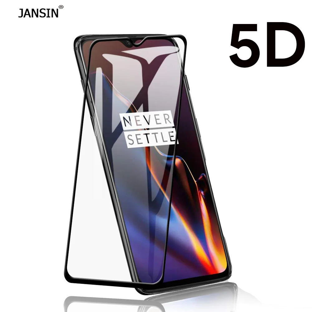 JANSIN 5D Edge изогнутое OnePlus 6T закаленное стекло Защитная пленка для экрана A6010