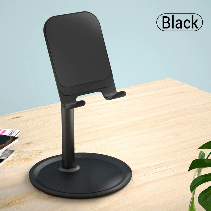 black PZOZ держатель для мобильного телефона, подставка для сотового телефона, планшета, универсальный настольный держатель для iphone X 8 7, samsung, Настольный держатель для телефона, аксессуары - Цвет: black