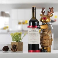 tooarts netted xmas reindeer wine rack animal wine holder cork container practical crafts for xmas decoration christmas gift