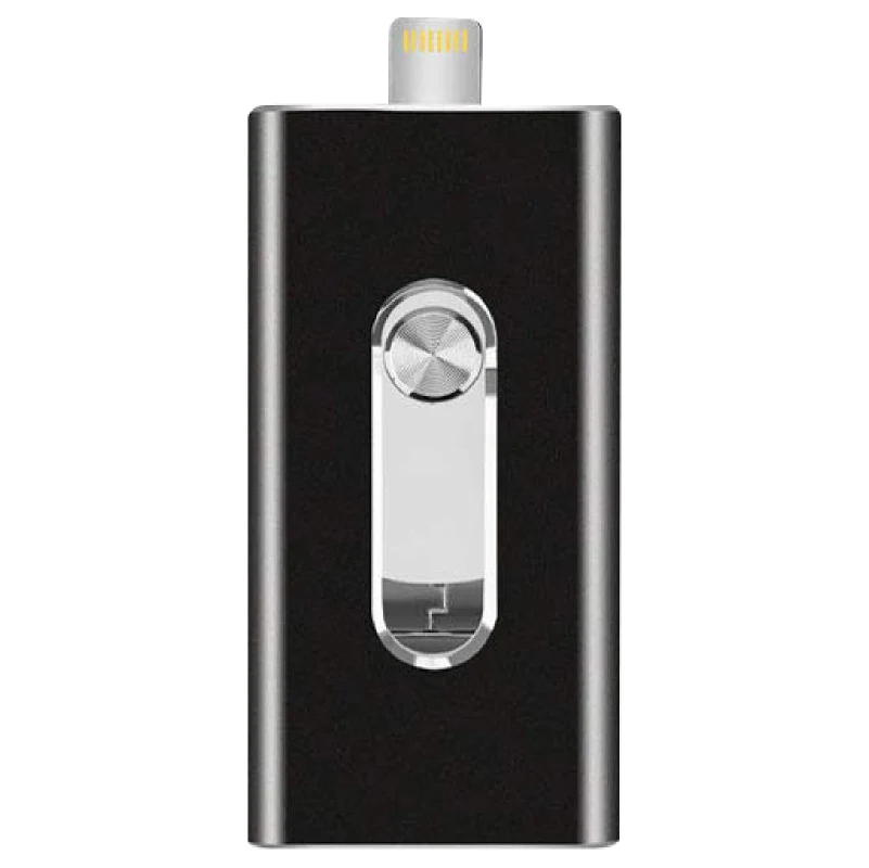 Black USB флеш-накопитель OTG 64 Гб 128 г, флеш-накопитель 3 в 1, u-диск для apple iphone, карта памяти 16 Гб, роскошная android USB флешка i DRIVE 3,0 - Цвет: Black