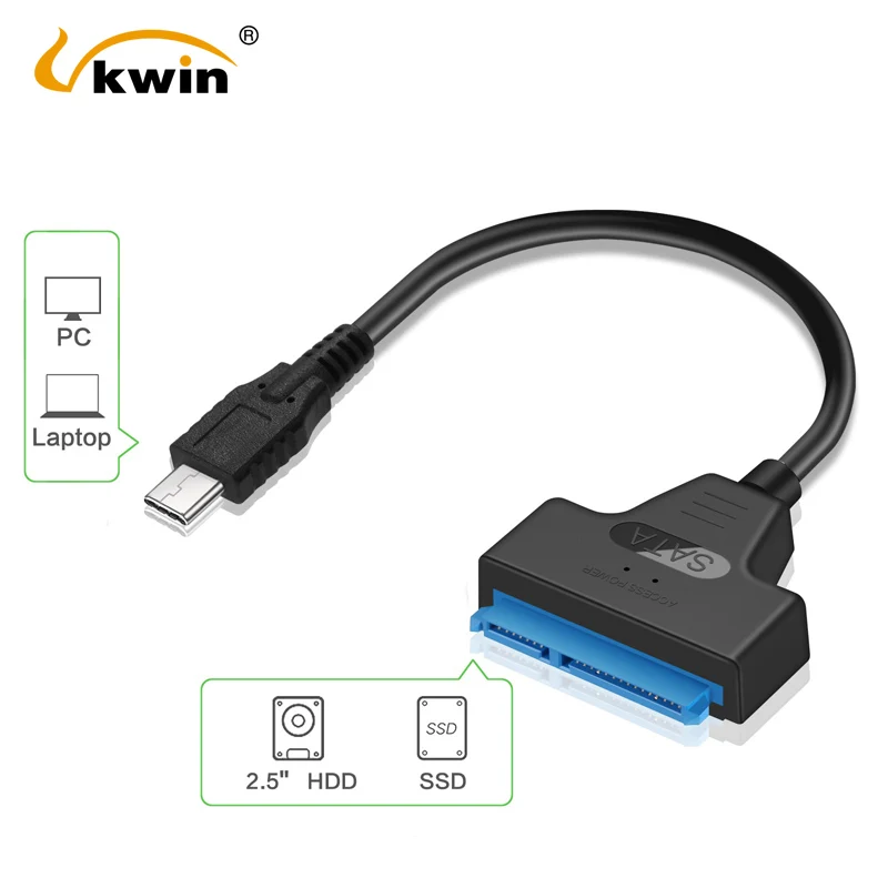 Кабель VKWIN USB SATA адаптер C Type 3 1 III конвертер для жестких дисков SSD 2 5