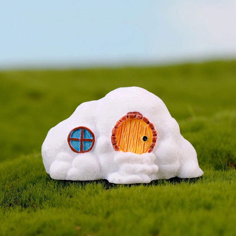 Micro Landscape Mini Cute Resin Sun Moon House Figurine Home Decor Miniature Fairy Garden Decoration Accessories Modern | Дом и сад