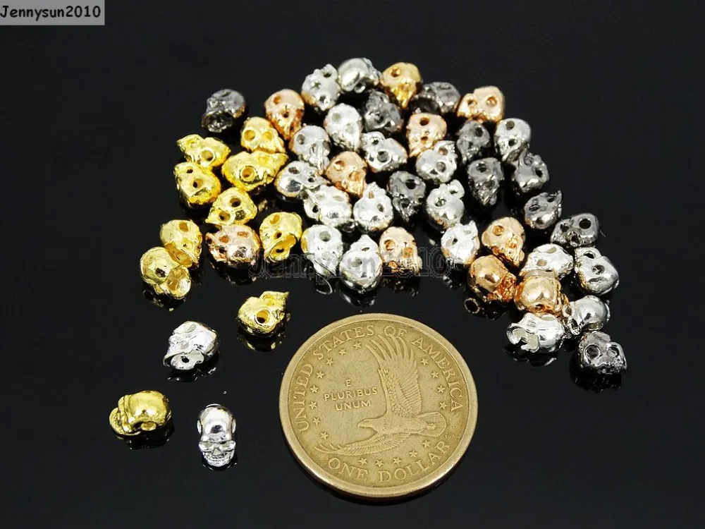 Бусины для подвесок с боковым отверстием Металлические Бриллианты и сережек 50