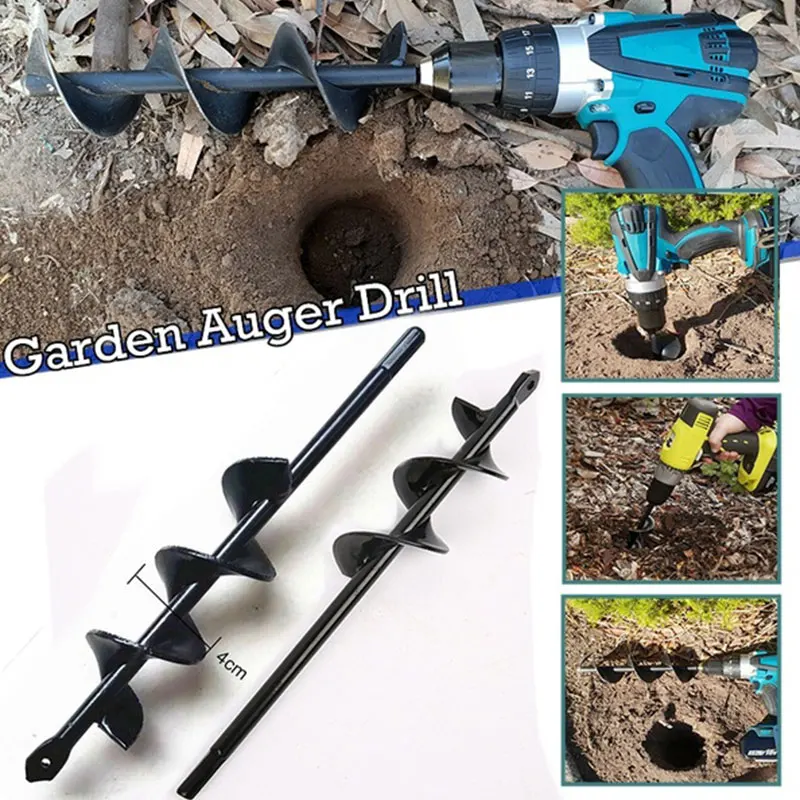 Посадочный шнек спиральные грунтовые сверла прочный металлический черный