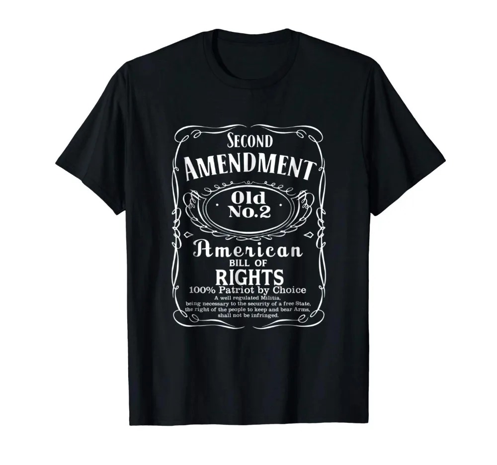 

Pro 2Nd Amendment T Shirt 2019 Men Fashion Funny Streetwear Brand Clothing Personality Tees