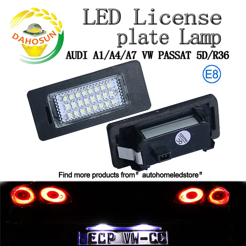 Светодиодная Лицензионная лампа для Audi A1 A3 A4 A5 A6 A7 Q3 Q5 TT TTS RS VW Jetta Passat Touareg CANBUS Skoda