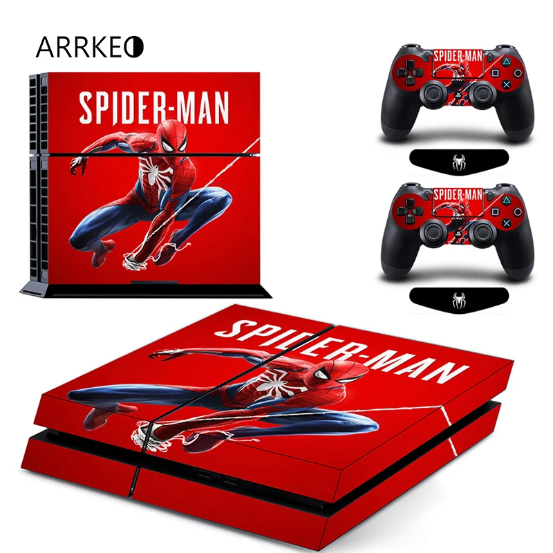 ARRKEO популярная игра Человек паук чехол Спайдермен Наклейка для PS4 наклейка sony