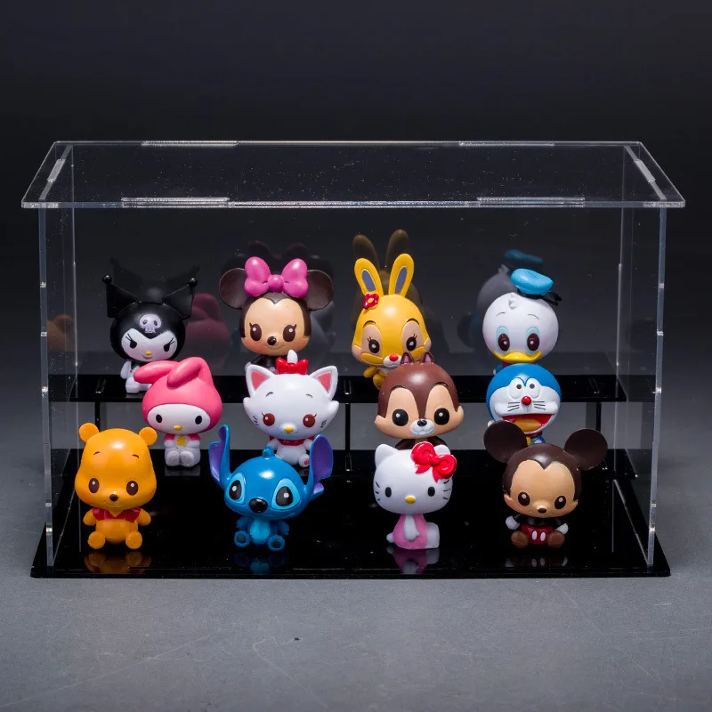 12 шт./компл. Disney Kawaii Stitch & Minne Фигурка Торт украшения Ститч ПВХ игрушки|pvc toy|model