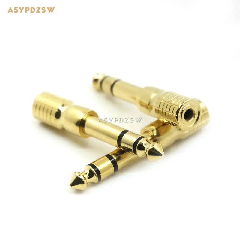 5 шт. высококачественный позолоченный медный разъем 3 мм мама к стереоразъему 6 35
