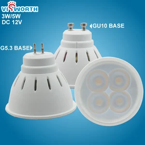 Светодиодная лампочка GU10 G5.3 Smd2835 Mr16 для точечного светильника, освещение Led теплого и холодного белого света, настольная лампа, 3 Вт, 5 Вт, 12 В постоянного тока