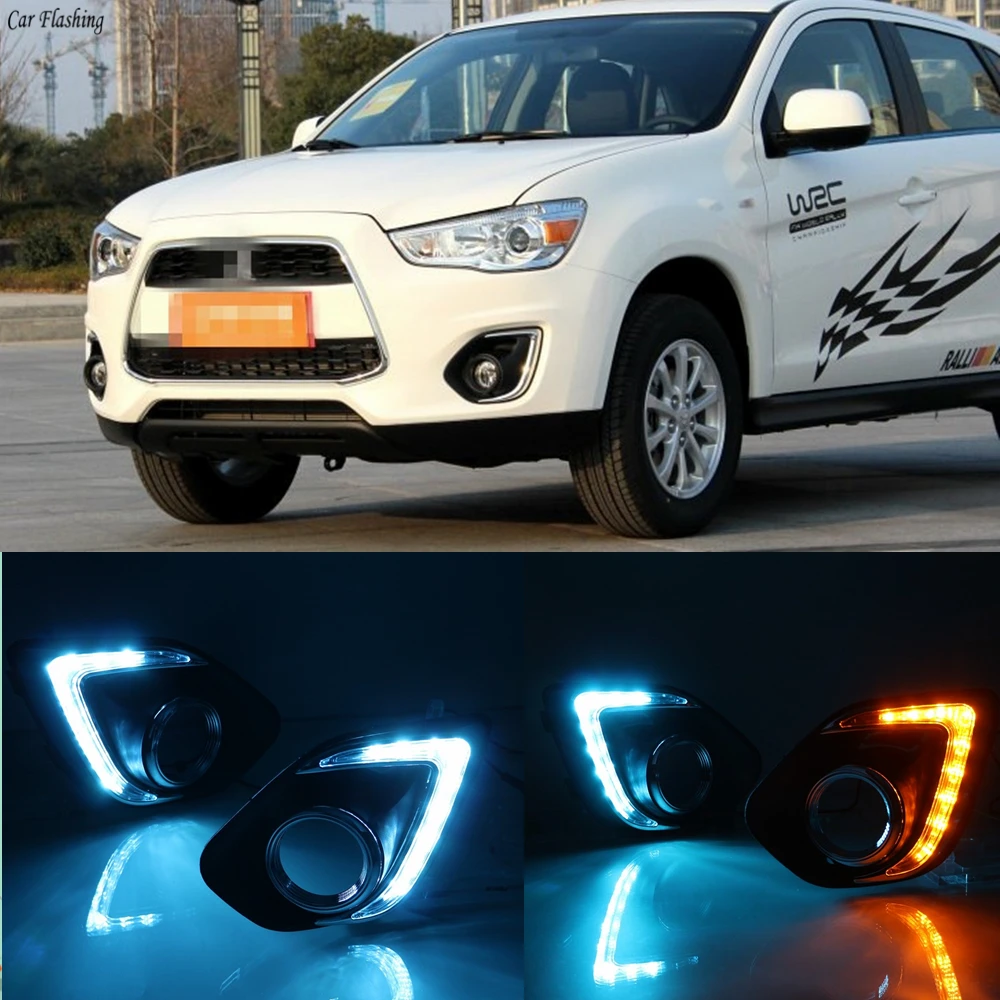 2 шт. Стайлинг автомобиля для Mitsubishi ASX 2013 2014 2015 светодиодные дневные ходовые огни