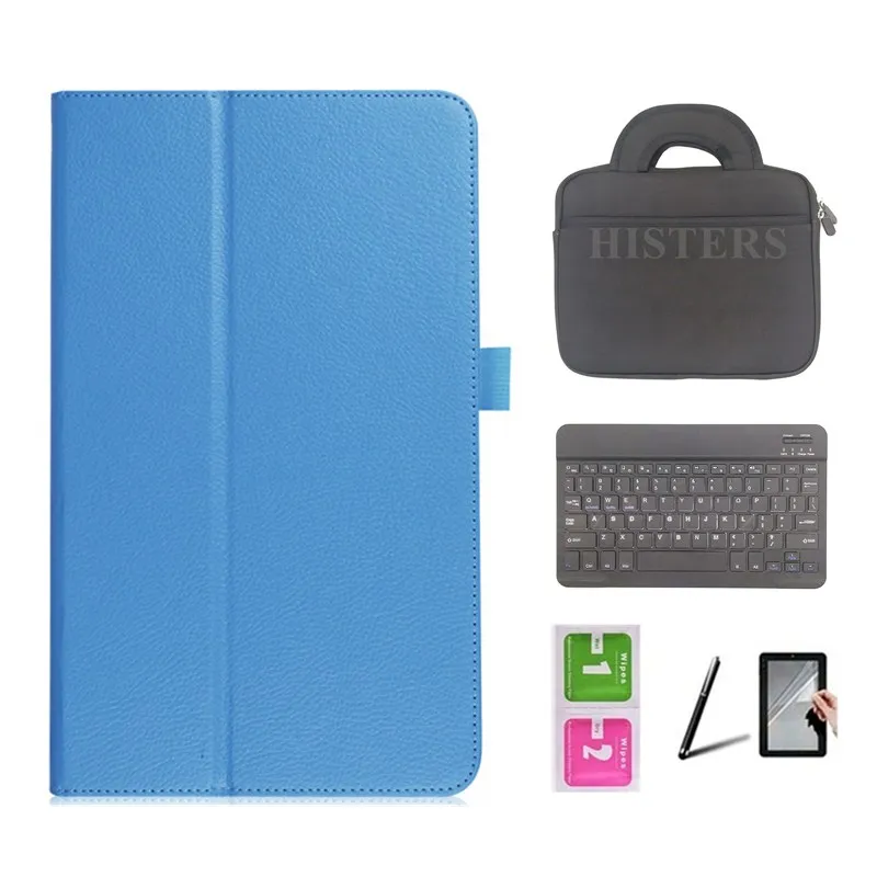 Sky Blue Cover Для lenovo Tab M10 TB-X605N TB-X605F 10,1 планшет чехол-футляр на магните+ Bluetooth клавиатура+ сумка+ стилус+ Экран фильм - Цвет: Sky Blue Cover