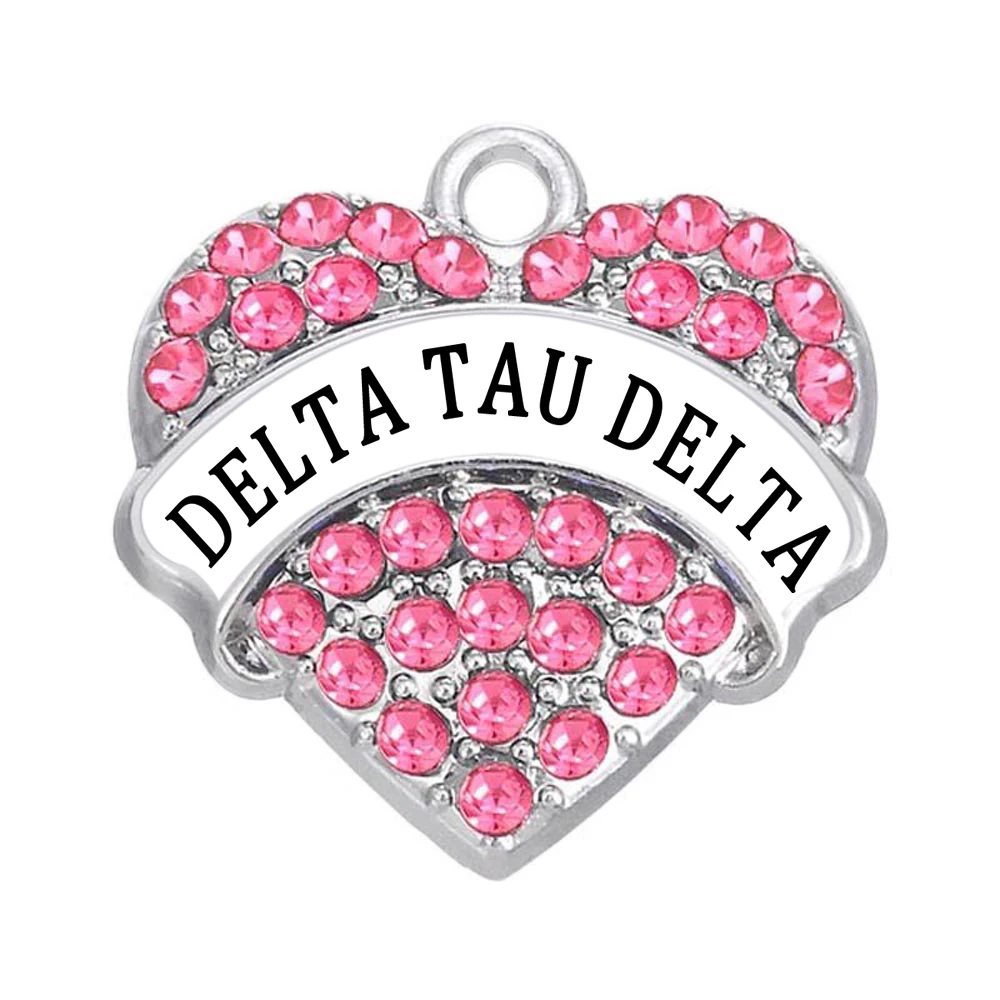 Модная подвеска в форме сердца для студенческой ассоциации Дельта Тау