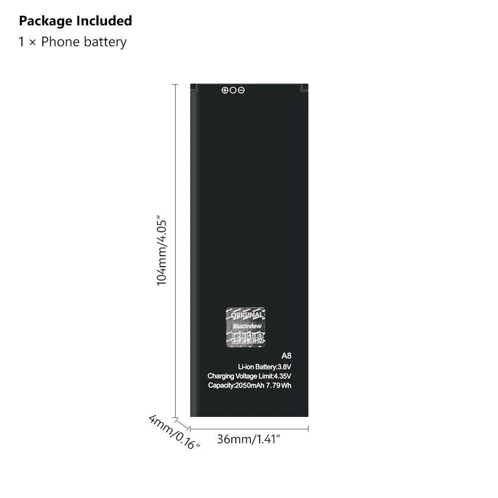 3 8 V 2050mAh литий ионная литиевая батарея для Blackview A8 Мобильный телефон Смартфон