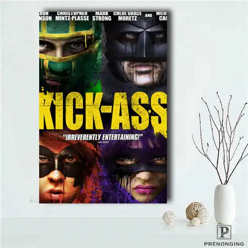 Изготовленный На Заказ kick ass (1) @ Печатный постер ткань стены искусства картины