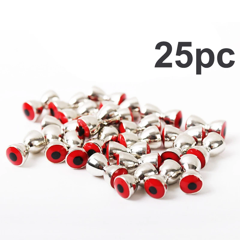 silver and red Maximumcatch 25 шт латунная гантель с глазами 3,2 мм-6,3 мм мухобойка бисер мухобойка материал - Цвет: silver and red