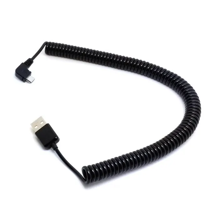 Правый угловой 90 градусов USB 2 0 Micro Male к A Type эластичный Дата-кабель 3 м 10 футов для