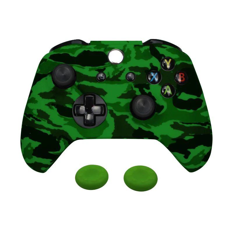 Силиконовый защитный чехол для XBox One тонкий контроллер протектор камуфляж защитный чехол для джойстика с 2 бесплатными крышками