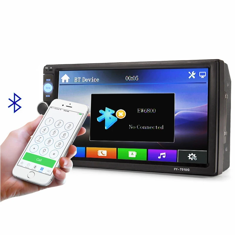 2 дин MP4 MP5 gps навигация с 7 дюймовым HD плеер Камера Bluetooth Радио AUX Стерео FM Аудио USB