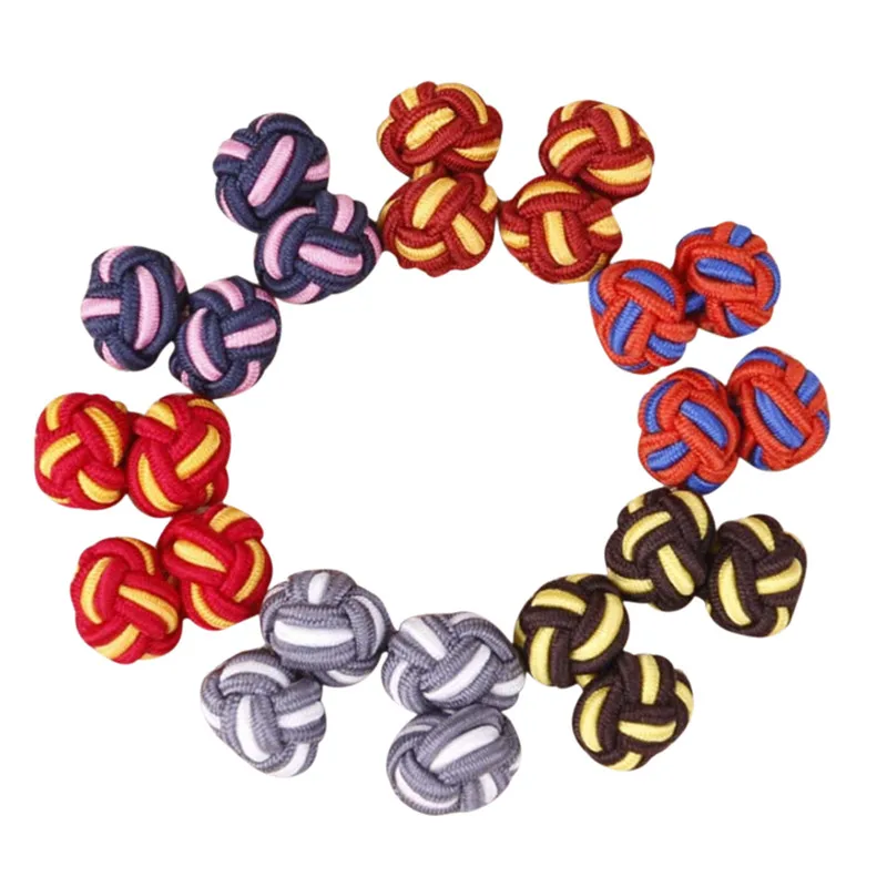 1 пара запонки для мужчин высокое качество шелковые свадьбы модные мужские