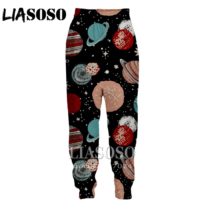 LIASOSO, 3d принт, для мужчин и женщин, полная длина, хип-хоп, спортивные штаны, зимние штаны, аниме, Рик и Морти, повседневные, Забавный топ, брюки, E457