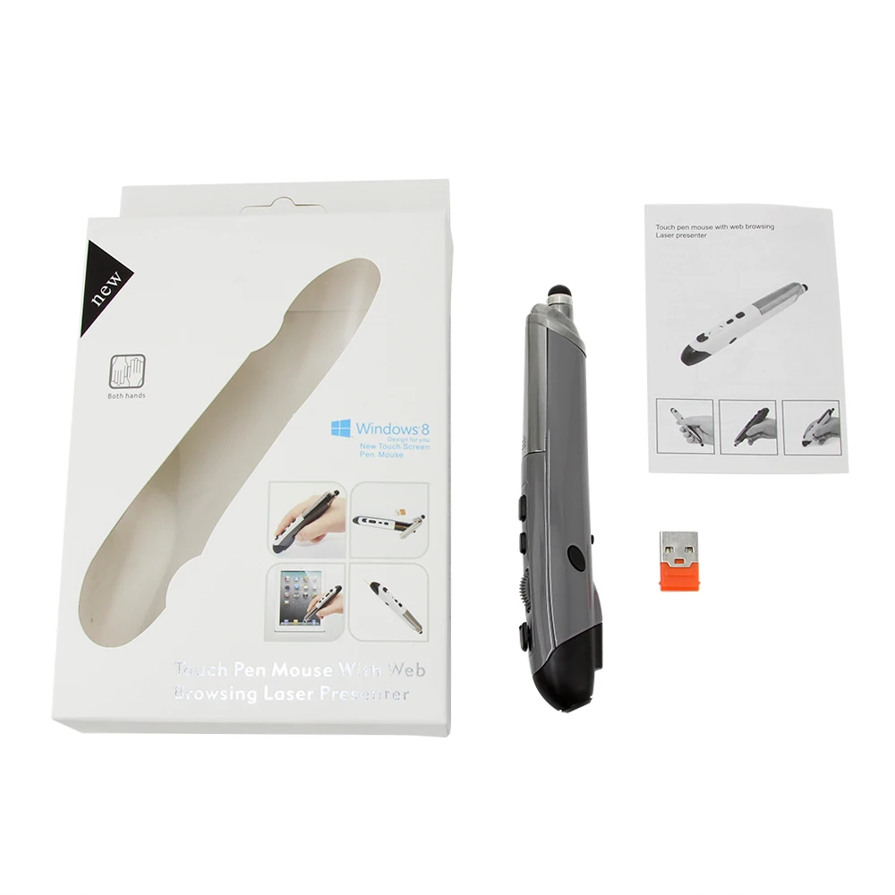 Беспроводная мышь в форме ручки 2 4 ГГц оптическая лазерная для сенсорного экрана