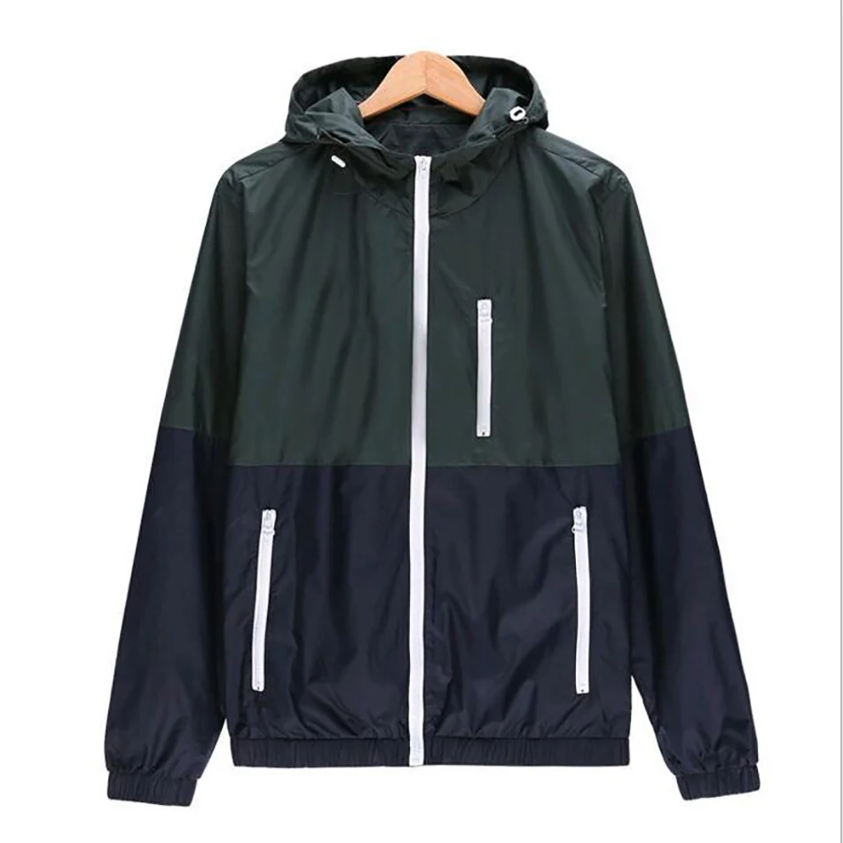 Весна 2019, ветровка, мужская повседневная легкая куртка с капюшоном, Женская куртка, верхняя одежда, телефон 4XL от AliExpress WW