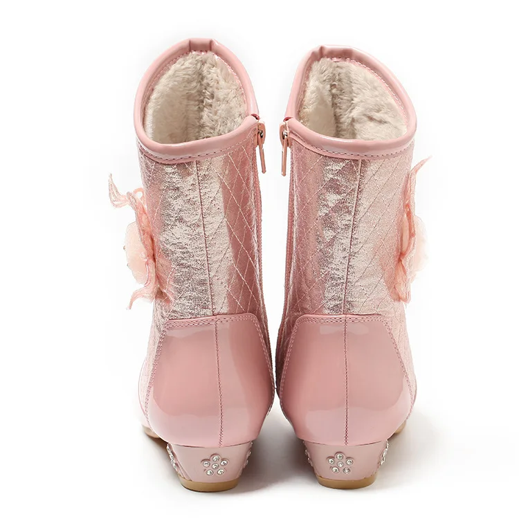 Женские зимние новые модные ботинки принцессы танцевальные на высоком каблуке