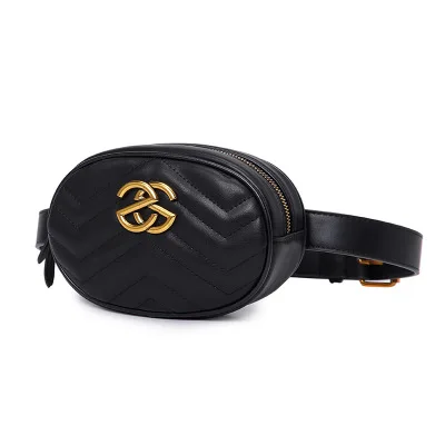 PU Black ZS XMESSUN Женская поясная сумка женская круглая поясная сумка Роскошная брендовая Новая модная дизайнерская качественная бархатная поясная сумка женская - Цвет: PU Black ZS