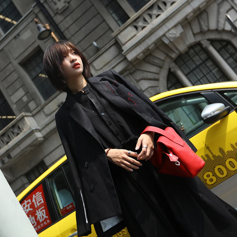 Осень 2017 г. Новый Повседневное свободный костюм куртка Для женщин Мода