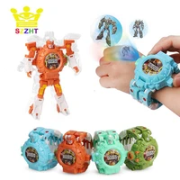 electronic toys kids deformable projection robot watch multifunction deformed projector for children boys early educational gift