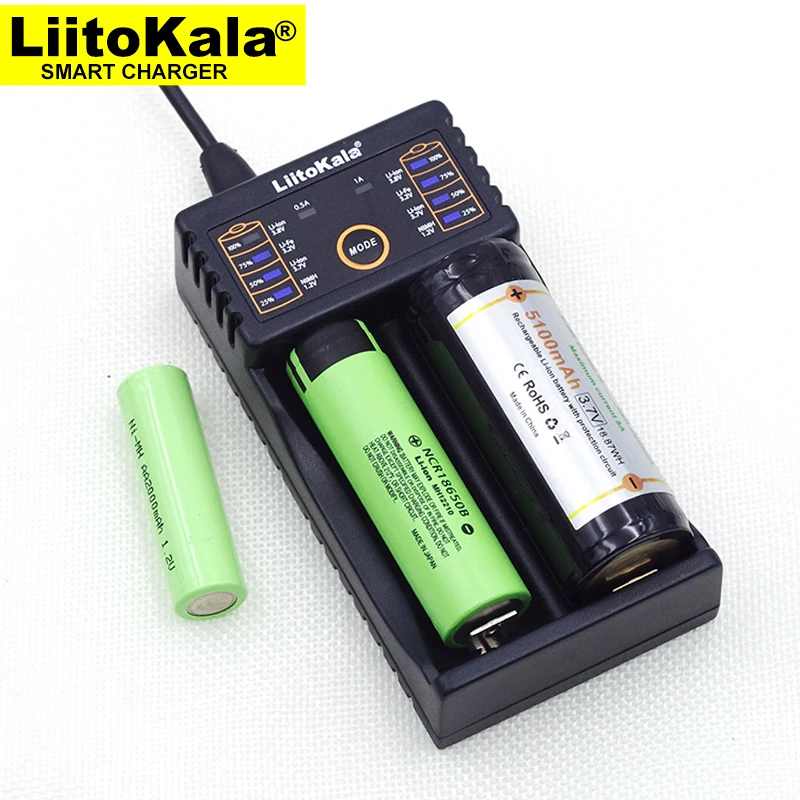 

Liitokala Lii-202 100B Battery Charger, Charging 18650 1.2V 3.7V 3.2V AA / AAA 26650 10440 16340 25500 NiMH Lithium Battery