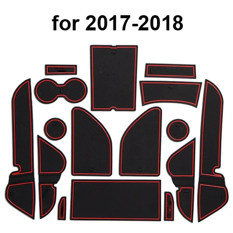 Для FAW BESTURN X80 2013-- дверные Слоты водная чашка противоскользящая амортизирующая прокладка - Название цвета: red for 2017-2018