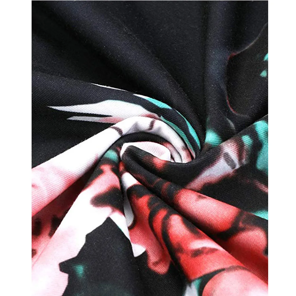 Женское платье трапециевидной формы с принтом v образным вырезом коротким