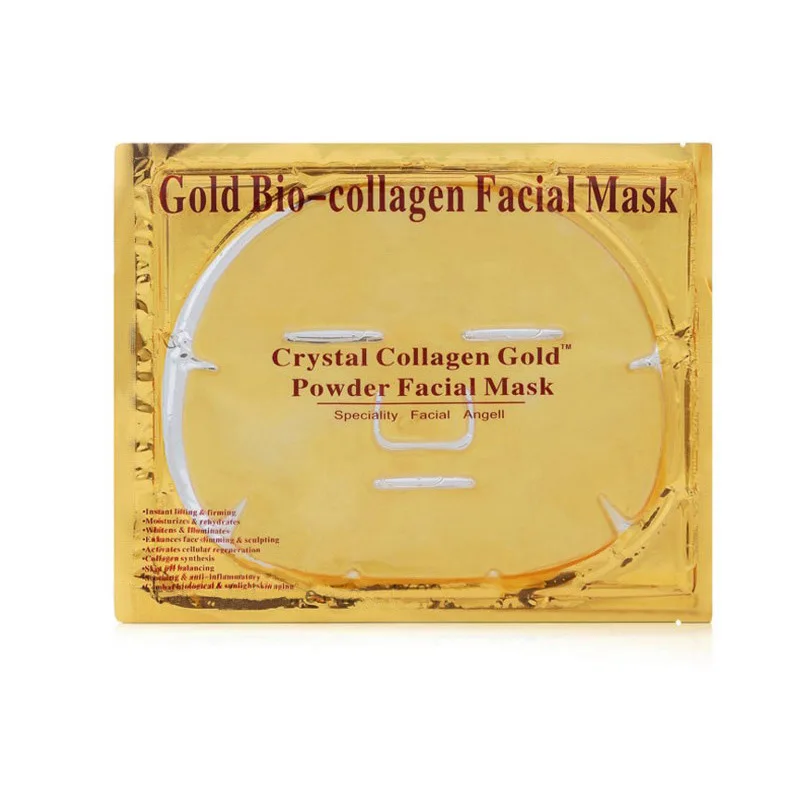 Gold Collagen 24K Золотая коллагеновая маска для лица кристальная Золотая коллагеновая маска для лица увлажняющая Антивозрастная маска для ухода за кожей косметическая маска для лица - Цвет: Gold Collagen