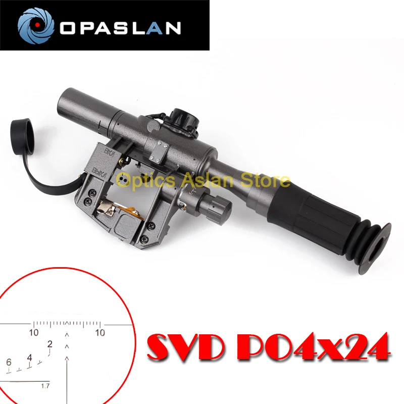 Opaslan Драгунова 4x24 SVD первая фокальная плоскость снайперская Fit прицел для АК AK47 AK74