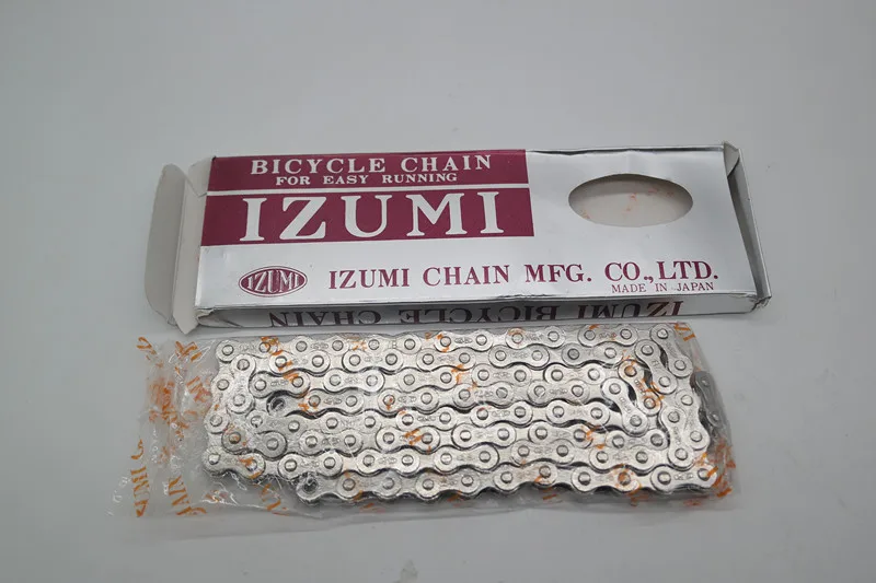 Izumi Односкоростной велосипед 1/8 fixie с фиксированной передачей Велосипед цепь цикл 102L серебряный цвет город Складная цепь - Цвет: silver