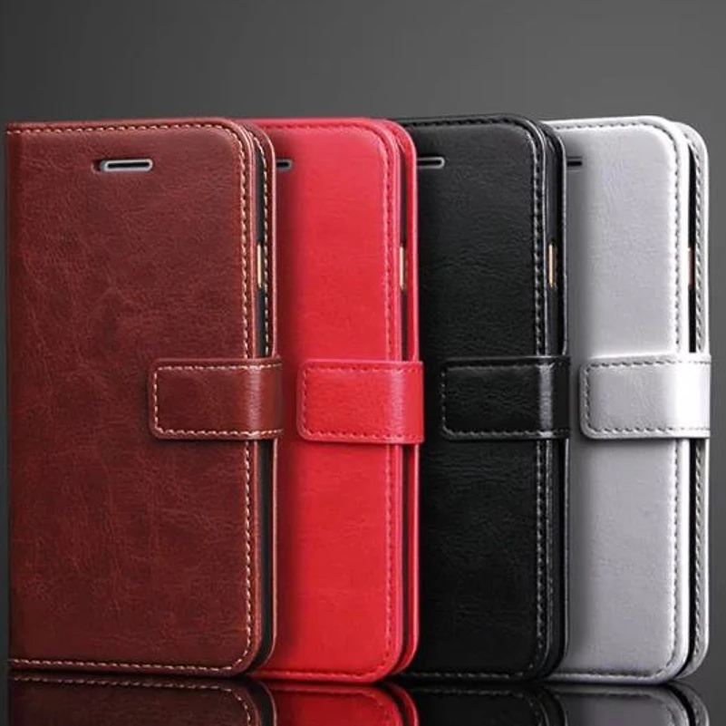 For IPhone 6G 7 8Plus 6S Plus Crazy Horse Texture PU Leather Case with Photo Frame Stand Card Slots Wallet Cover | Мобильные