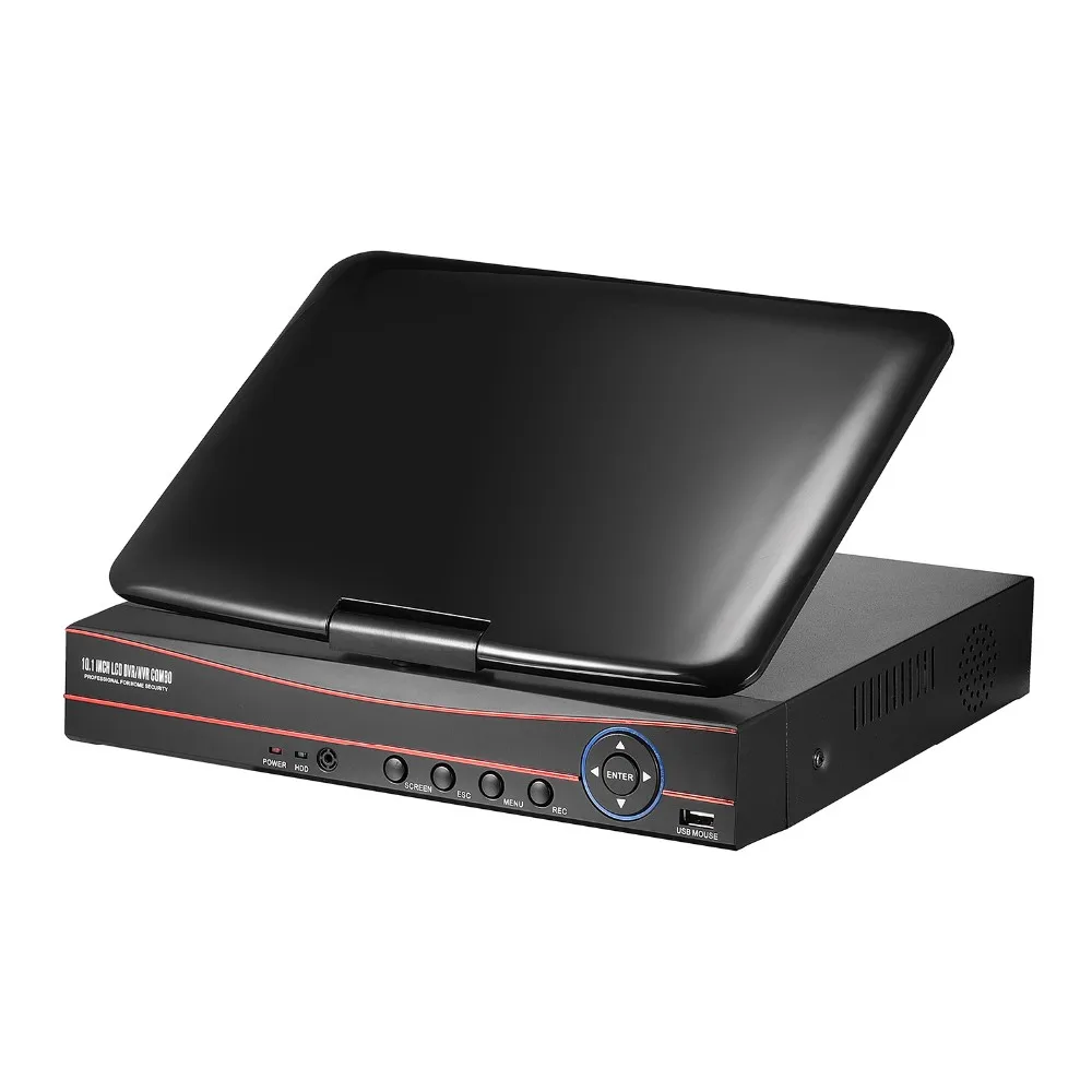 Все в одном AHD видеонаблюдения CCTV рекордер DVR 8CH Встроенный 10 ''ЖК-монитор AHDM 720P 25FPS 8CH CCTV DVR для AHD/аналоговых камер