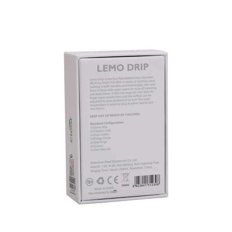 Атомайзер для электронной сигареты eleaf lemo оригинал с регулируемым потоком