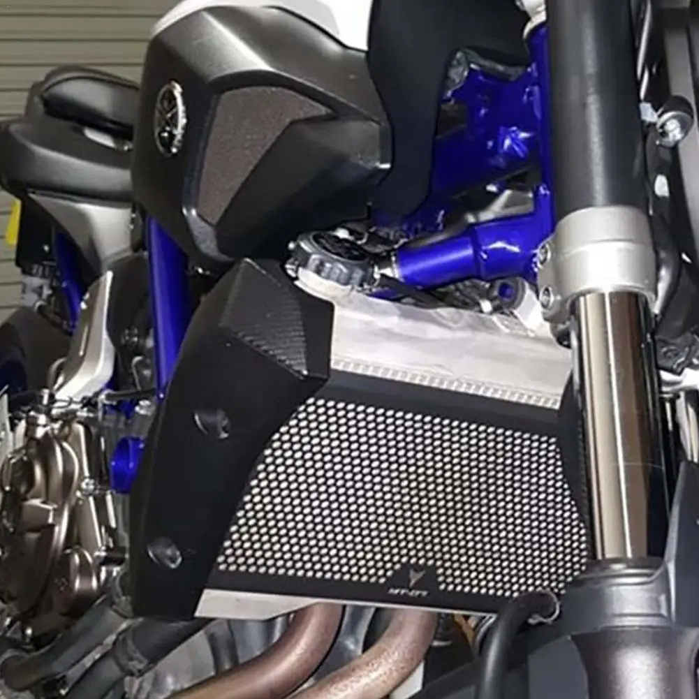 Интеркулер Толстый Алюминиевый резервуар для воды сетка щит YAMAHA MT07 2014 2018